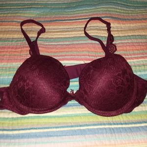 Burgundy Lace Bra